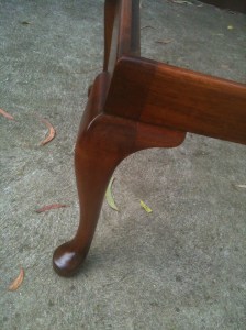 Leg of Antique Foot Stool